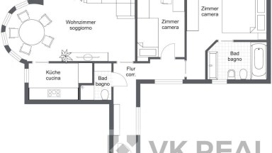 Prodej bytu 3+kk, OV, 71 m2, v Bolzanu, Itálie