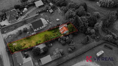 Prodej stavebního pozemku 891 m², zasíťovaného, s rekreační chatou v obci Pňovany, okr. Plzeň-sever