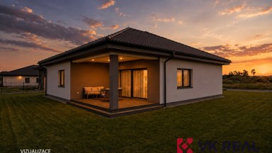 Novostavba rodinného domu 4+kk, pozemek 890m2, Úherce, okr. Plzeň-sever