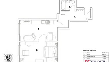 Prodej bytu 2+kk, cca 50m2, OV, ul. Jablonského, Plzeň