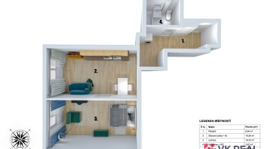 Prodej bytu 2+kk, cca 50m2, OV, ul. Jablonského, Plzeň